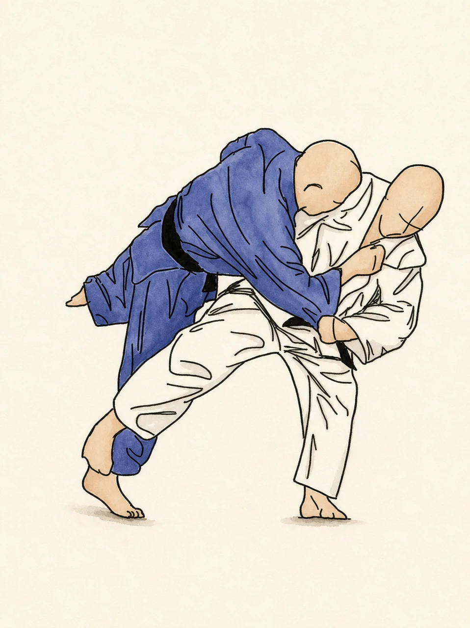 Original demonstration illustration of Ashi-guruma