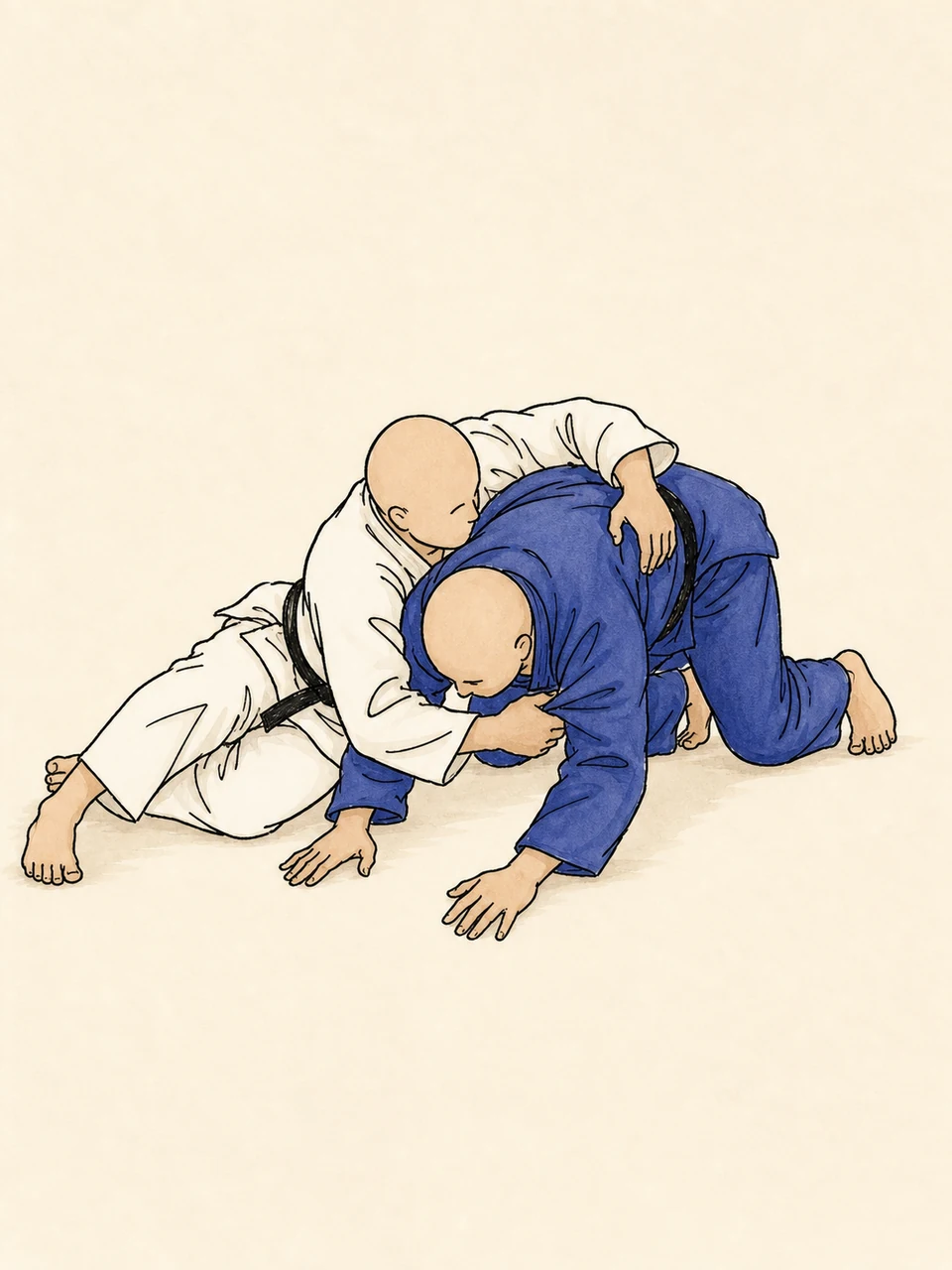 Daki-wakare technique illustration