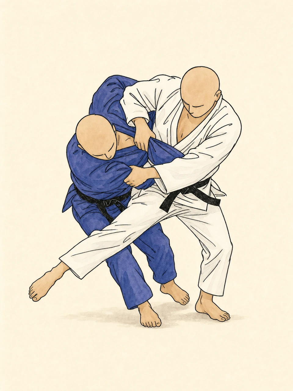 Harai-makikomi technique illustration
