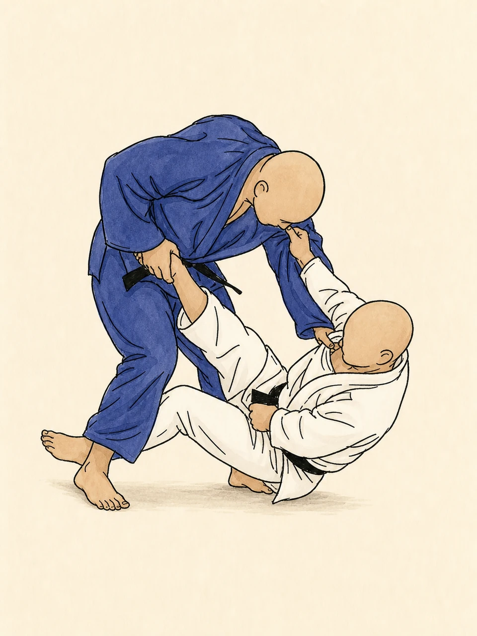 Kani-basami technique illustration