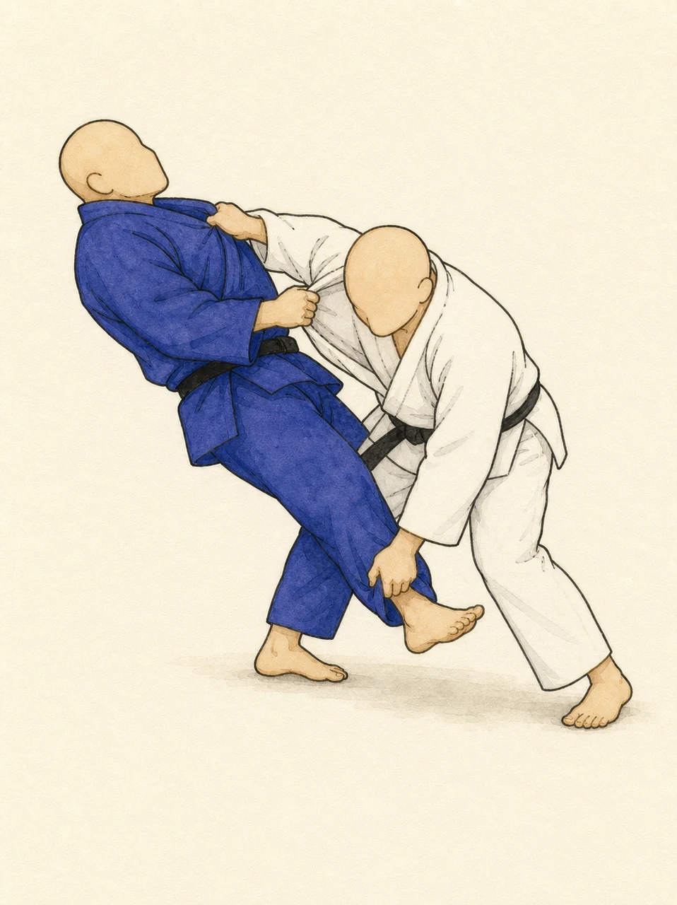 Original demonstration illustration of Kibisu-gaeshi