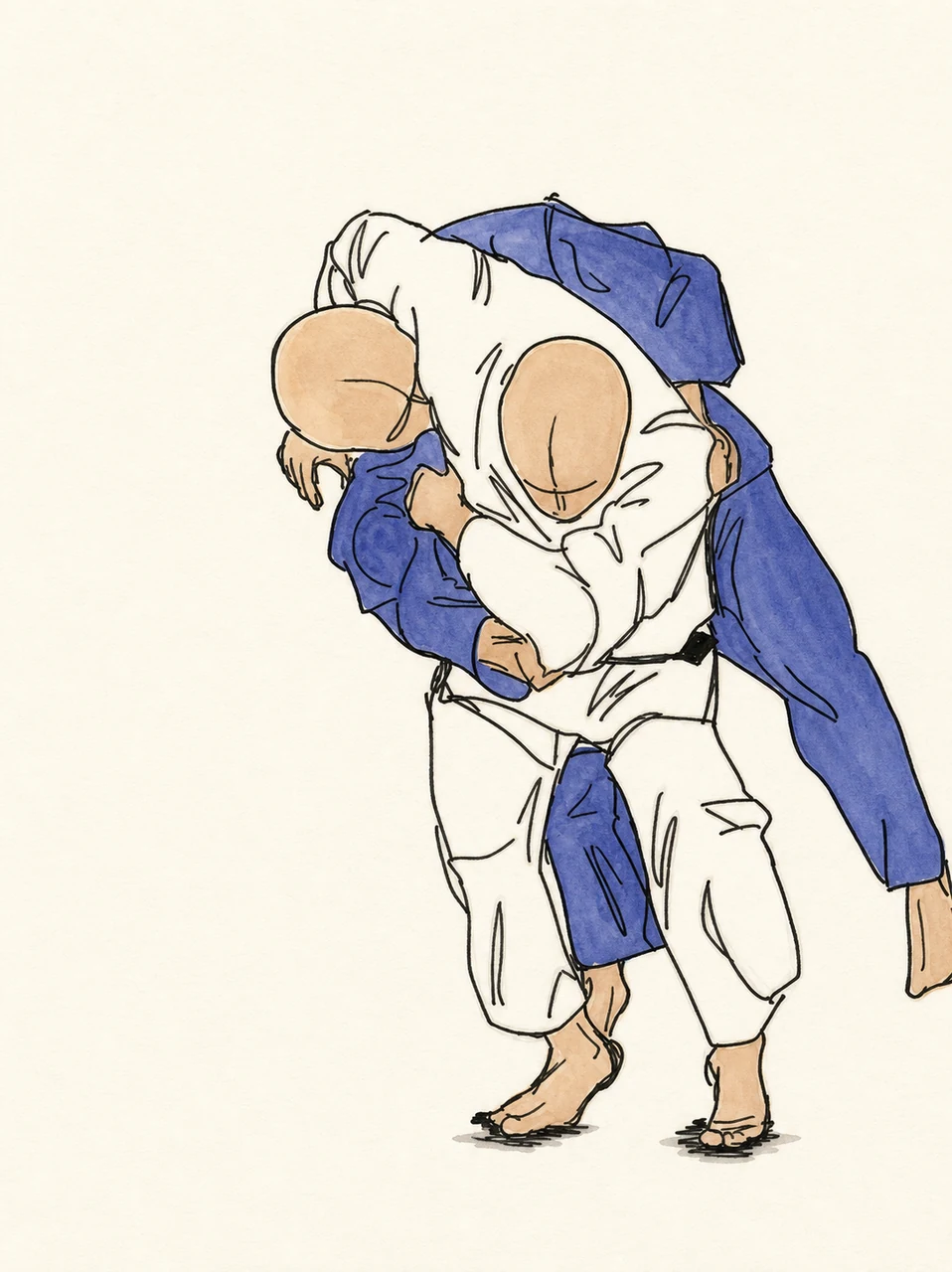 Original demonstration illustration of Koshi-guruma