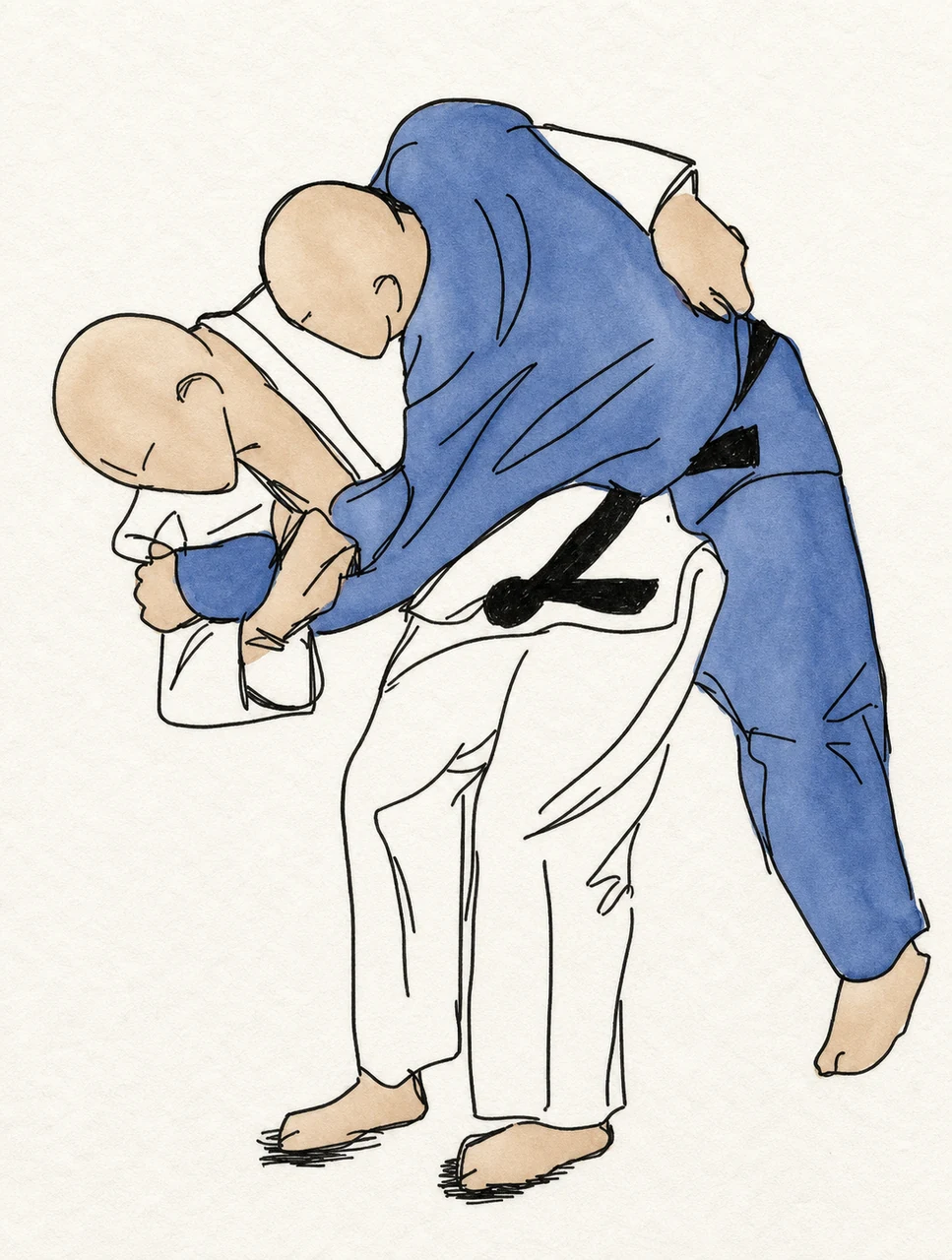 Original demonstration illustration of O-goshi