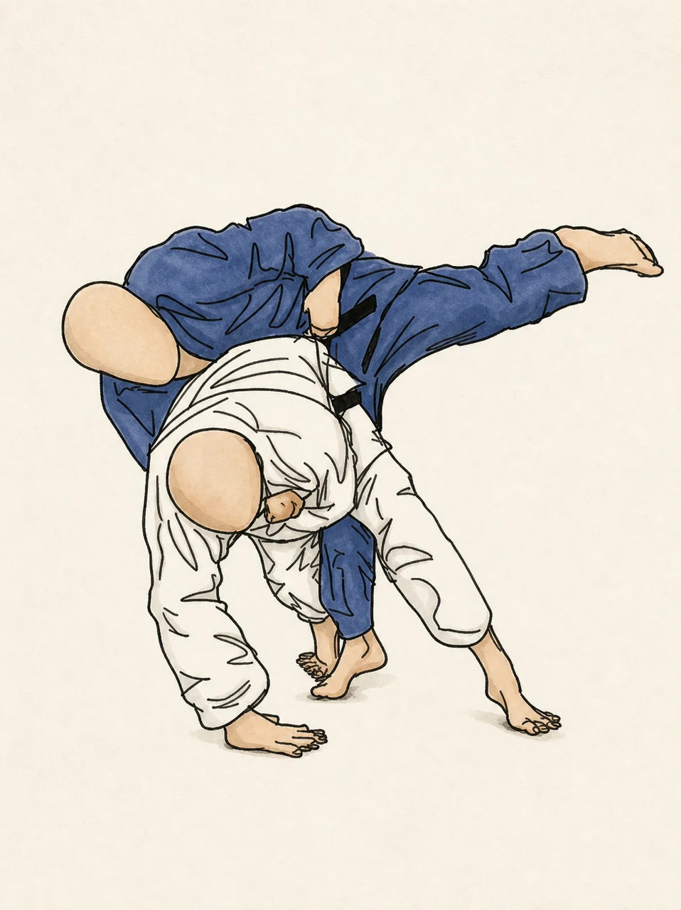 Original demonstration illustration of Soto-makikomi