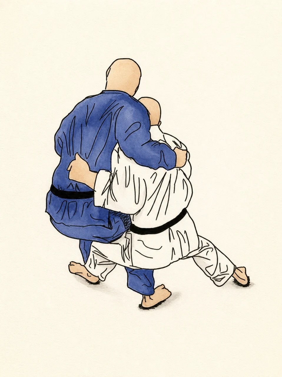 Original demonstration illustration of Tani-otoshi