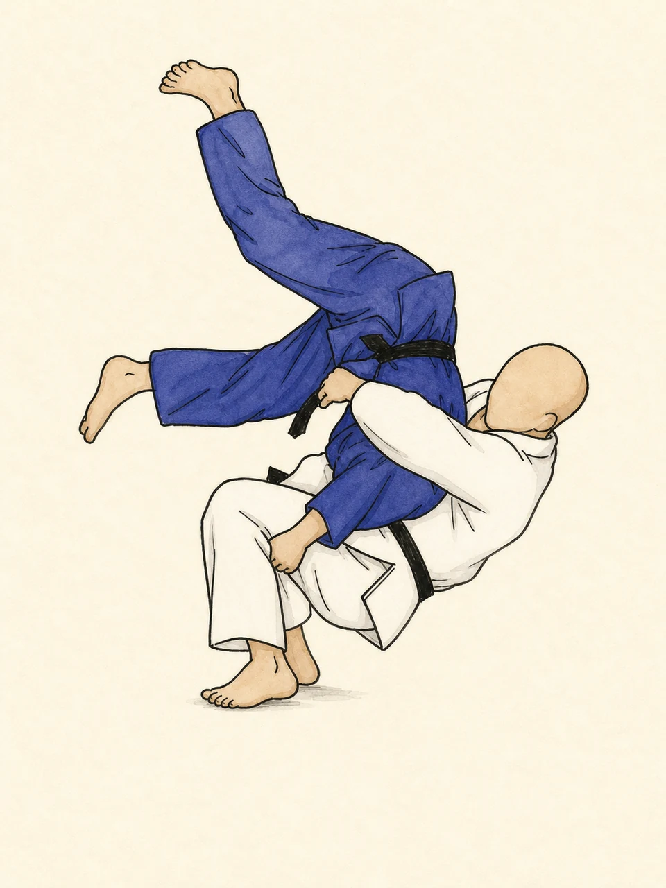 Original demonstration illustration of Tawara-gaeshi