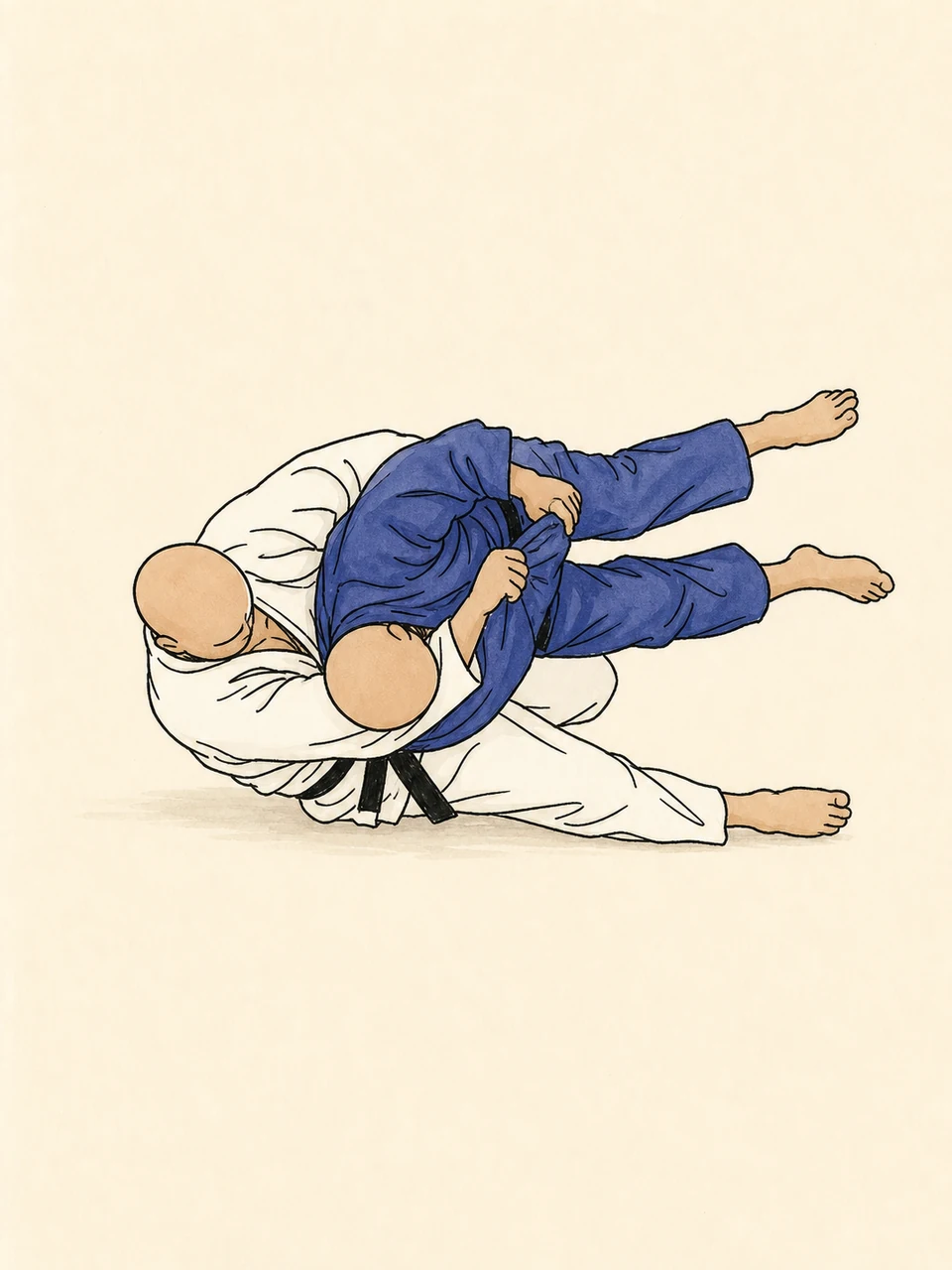 Uchi-makikomi technique illustration