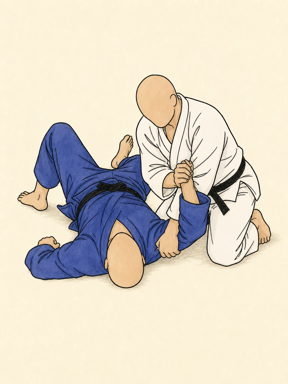 Ude-garami technique illustration