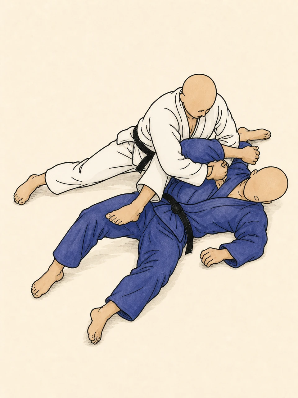Uki-gatame technique illustration