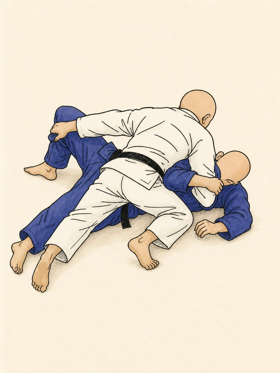 Ura-gatame technique illustration