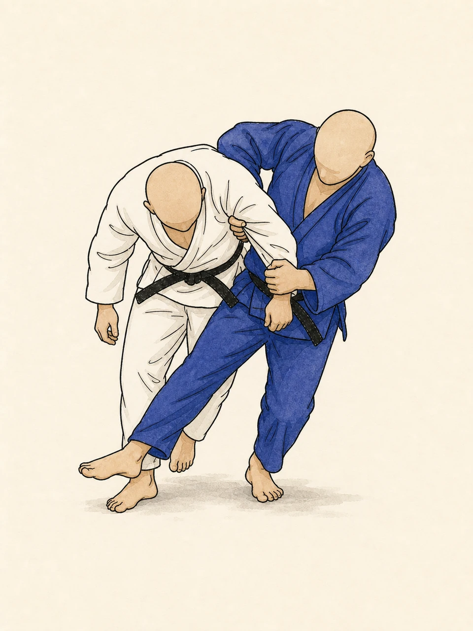 Yama-arashi technique illustration